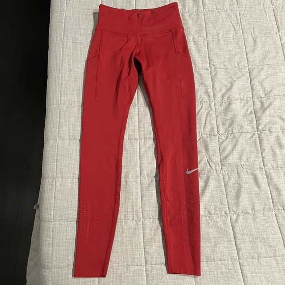Nike red leggings XS